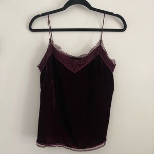 All saints velvet lace tank size medium